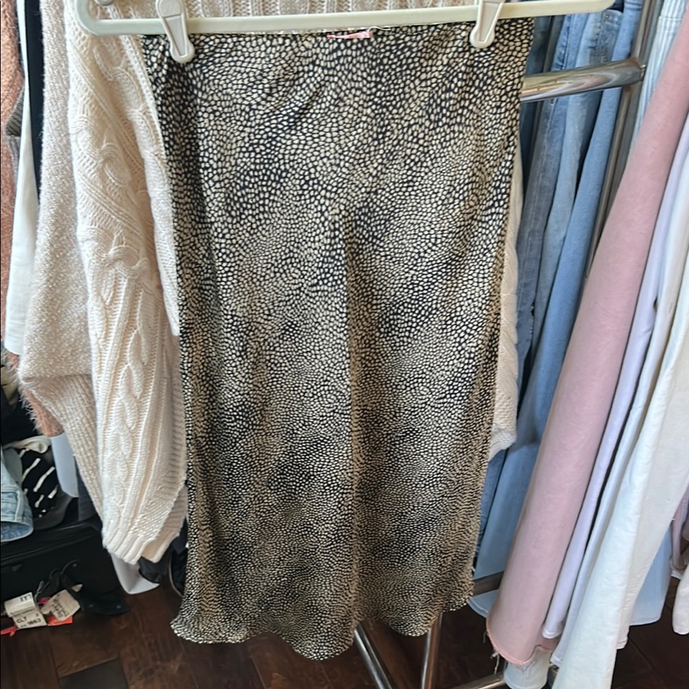 re:named Black and White Midi Skirt